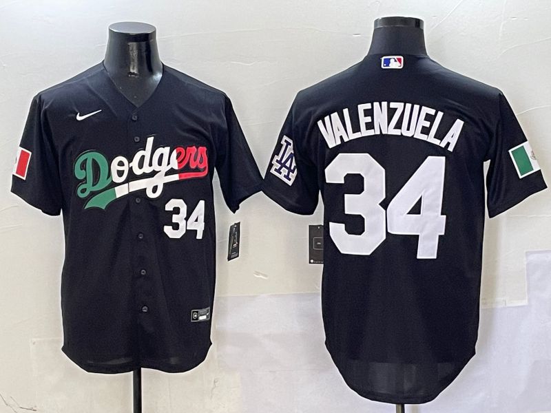 Men Los Angeles Dodgers #34 Valenzuela Black Mexico Game Nike 2025 MLB Jersey style 5->los angeles dodgers->MLB Jersey